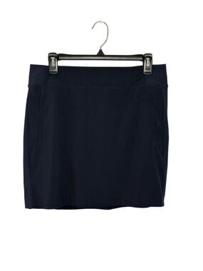 Athleta navy blue athletic skirt with built in compression and pockets - 10